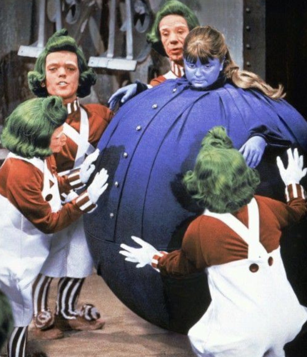 Filming of the Violet Bauregarde blueberry scene